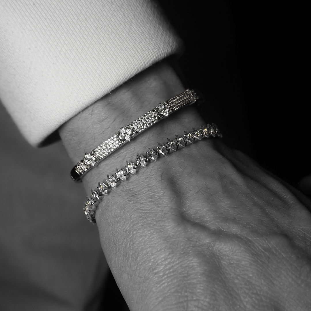Fleur Luna Bracelet Stainless Steel Armband Herren Edelstahl Florales Design
