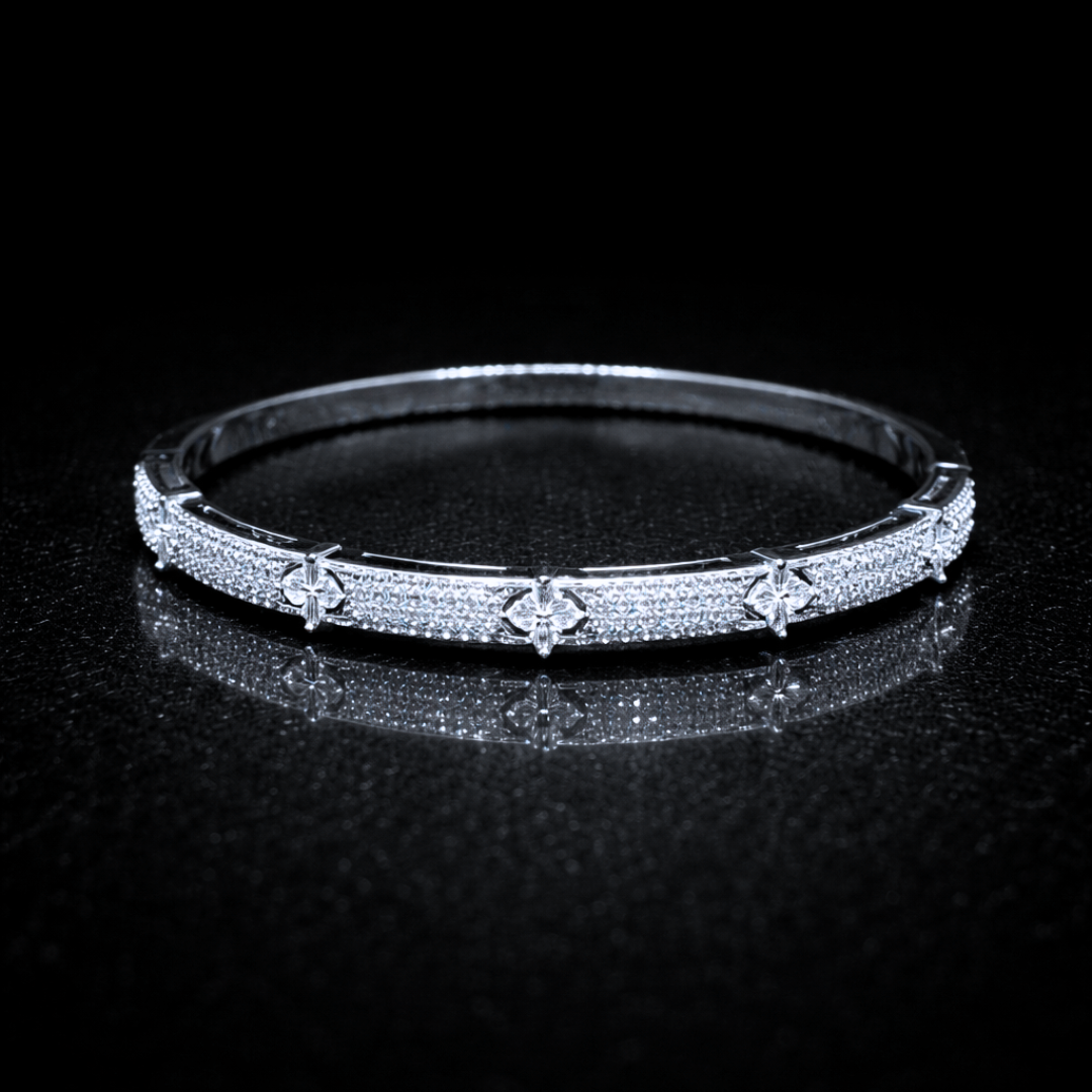 Fleur Luna Edelstahl Armband Silber Stainless Steel Bracelet Detail
