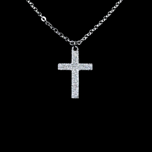 Frosted Kreuz Kette